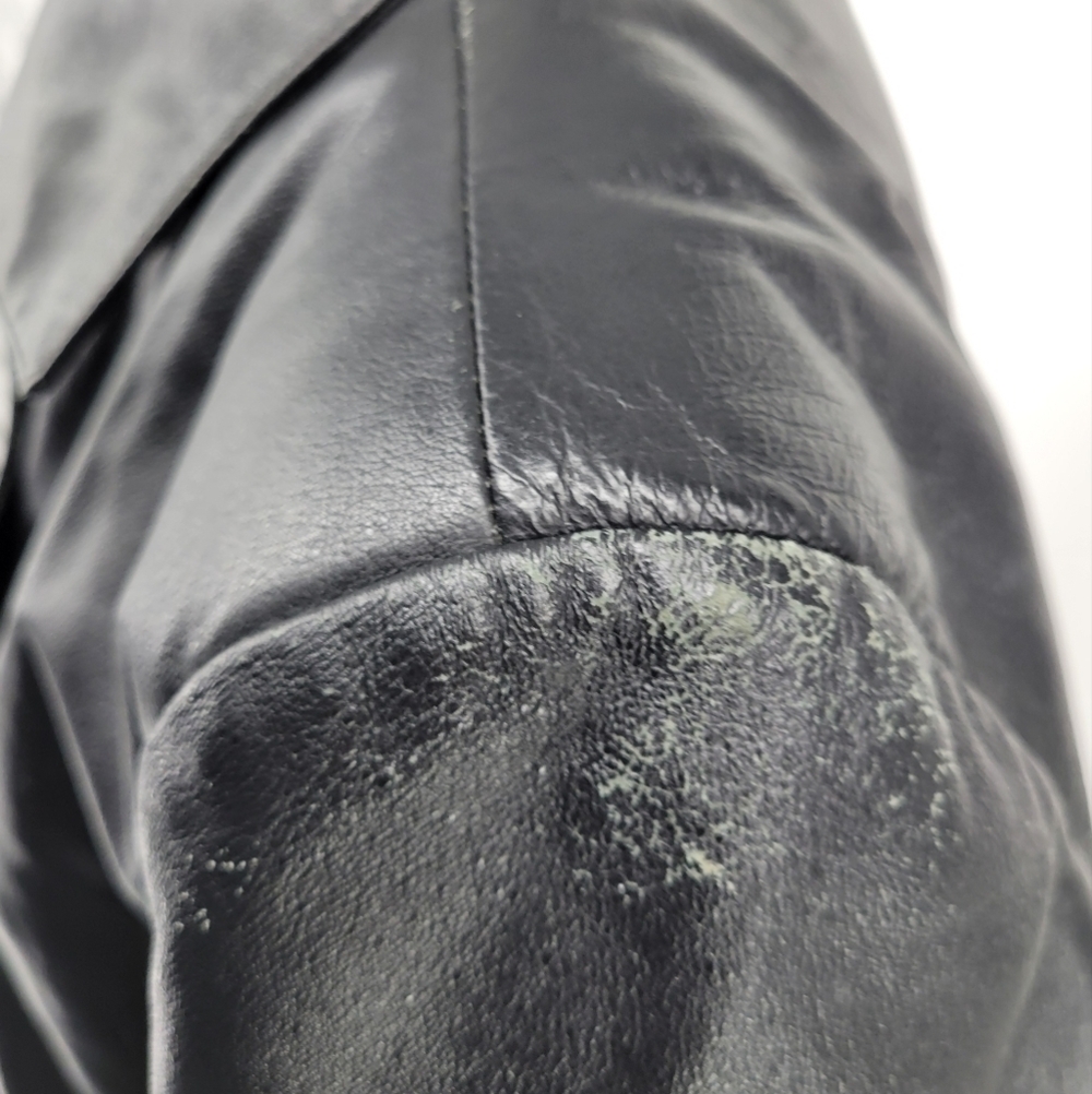 Chadwick Black Leather Button Front Jacket With T… - image 3